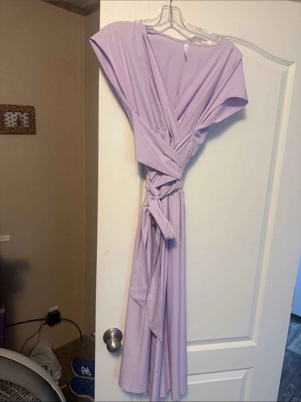 Lilac Wrap Maxi Dress